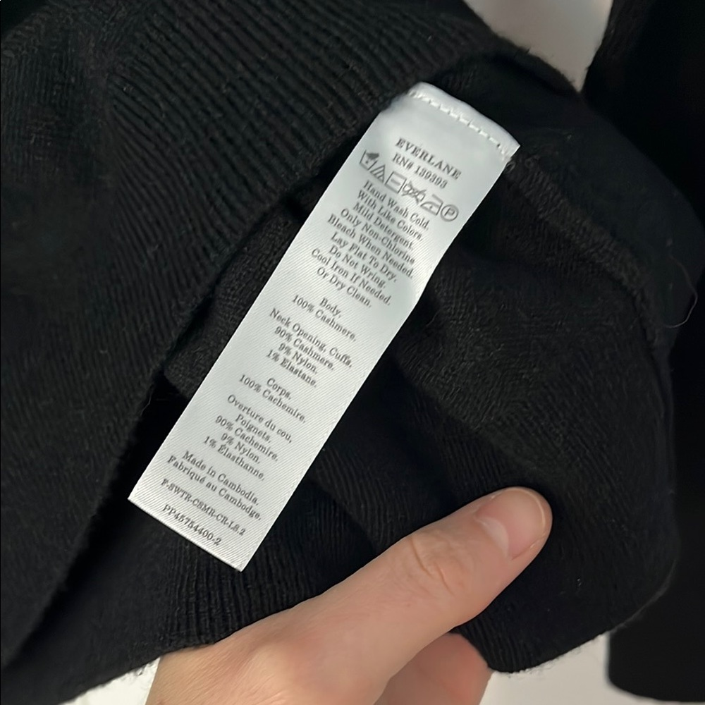Everlane Women's Cashmere Black Crew Neck Sweater - M - Picture 4 of 5